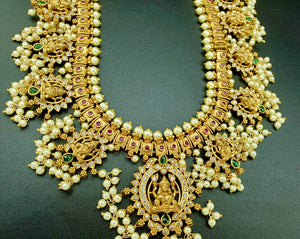 Anvi Guttapusalu Grand Necklace/ Haram