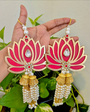 Lotus Pearl Hanging (Pair) | Indian Return Gift
