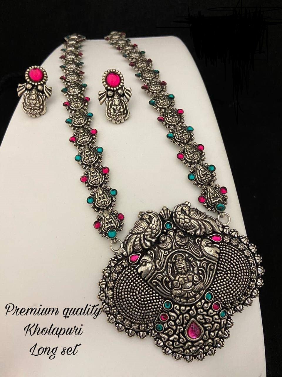 Mugdha Long Kolhapuri Necklace