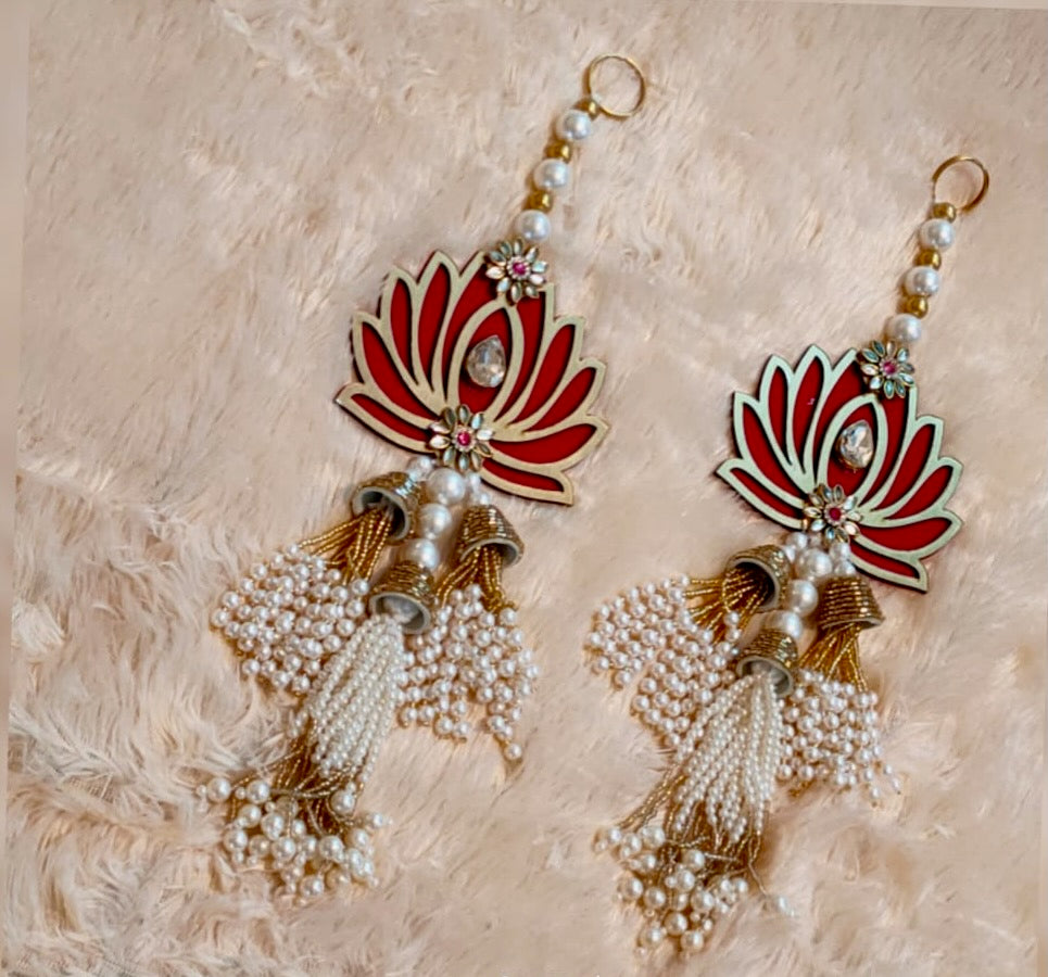 Lotus Pearl Hanging (Pair) | Indian Return Gift