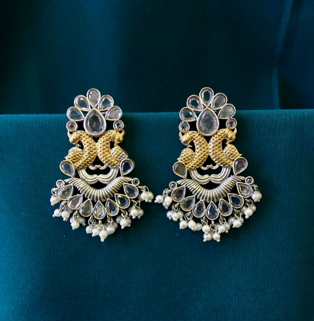 Laya Dual Tone Earrings