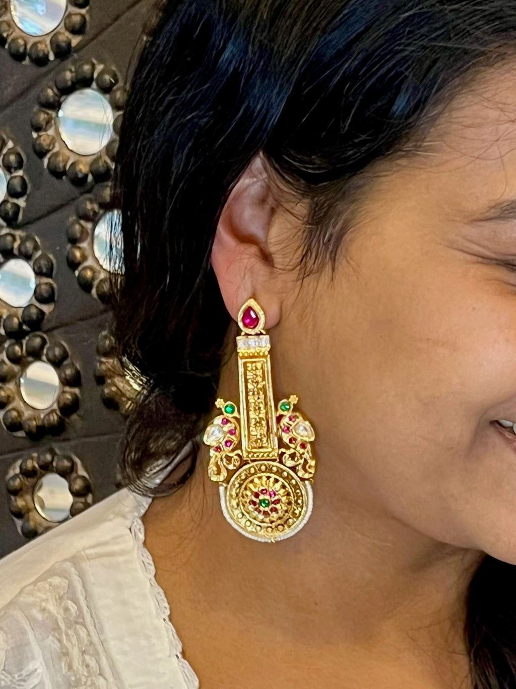 Lekha fusion earrings | Lightweight earrings