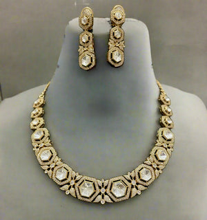 Nidhi Moissanite Kundan Set with Earrings