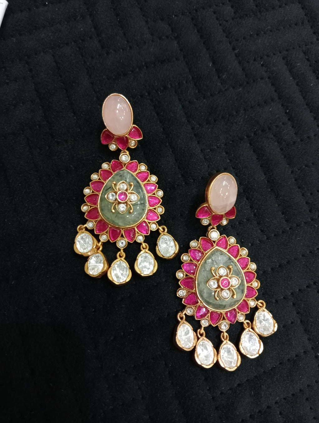 Gulmohar Jadau Kemp Earrings