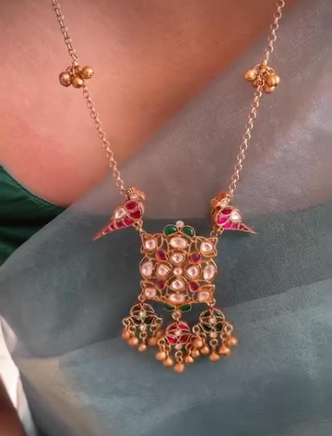 Pia Pachi Kundan Necklace with Earrings