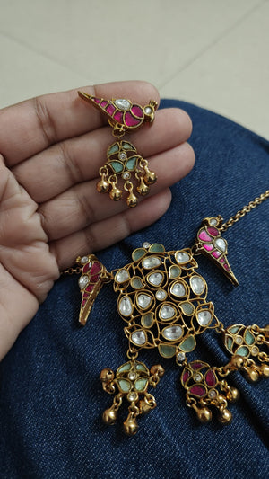 Pia Pachi Kundan Necklace with Earrings