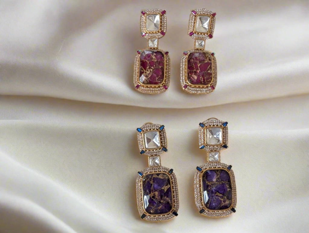 Raha Marble Doublet Earrings