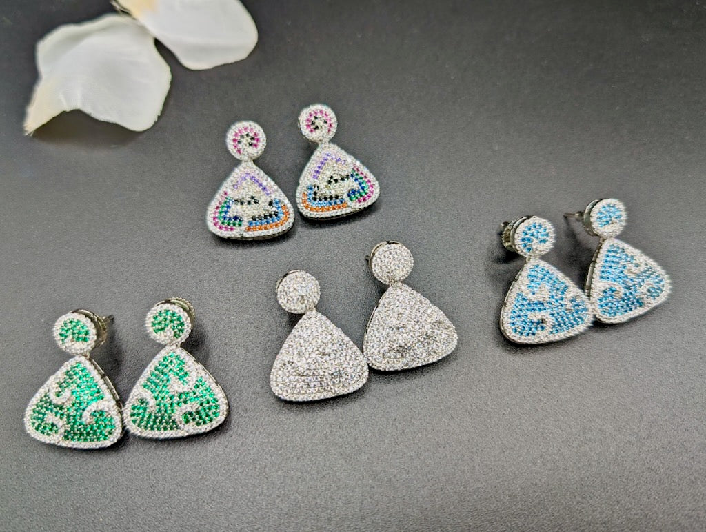 Latika earrings in nano setting