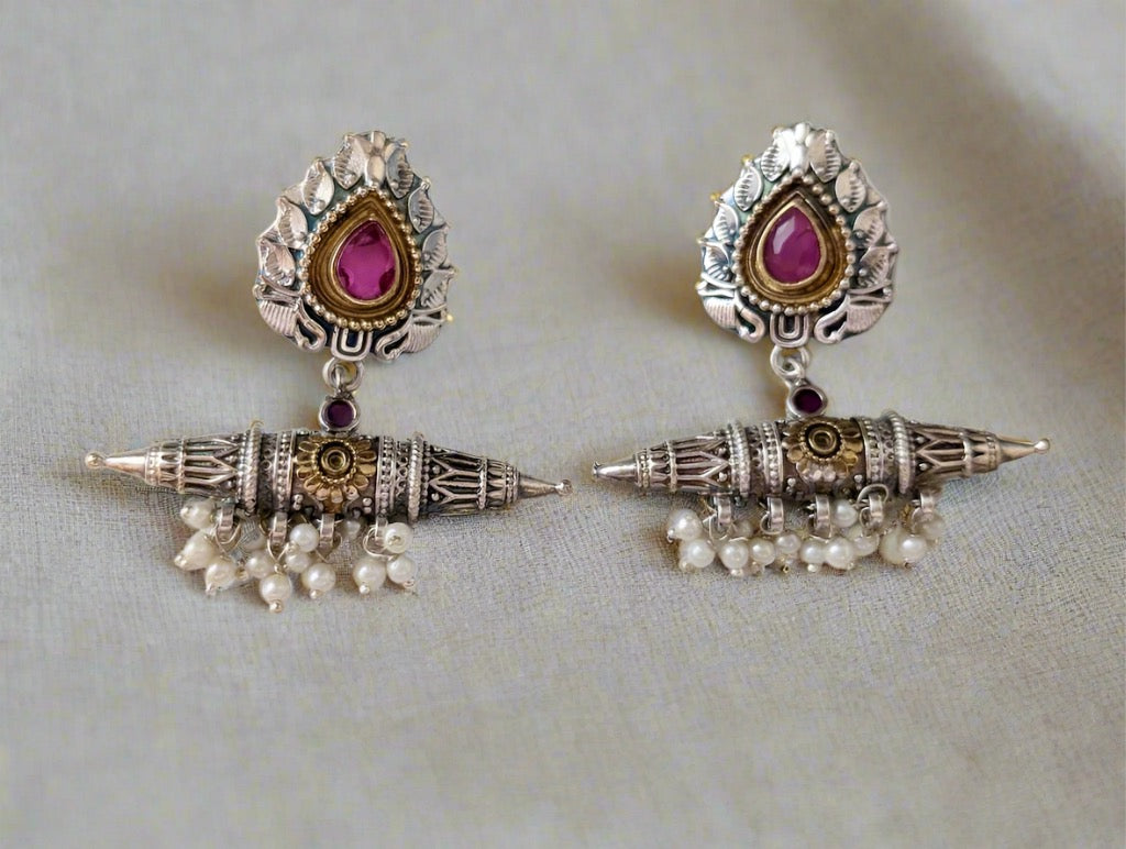 Sachvi German Silver Earrings (Available in 4 colors)