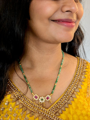 Sahana dainty necklace with earrings