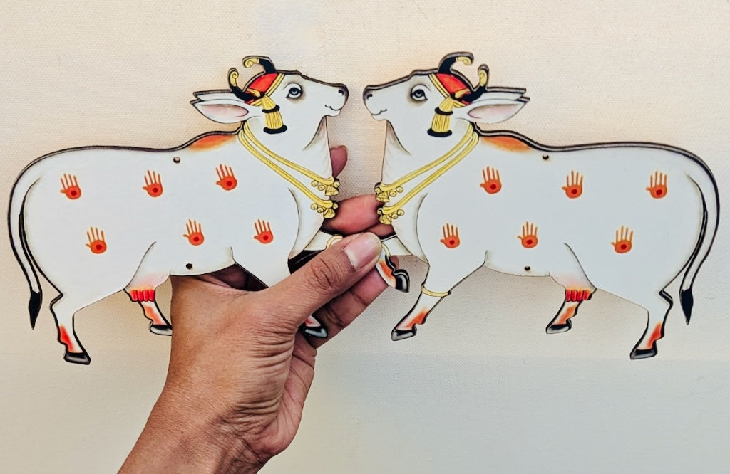 Pichwai MDF Cow Cutout - Pair