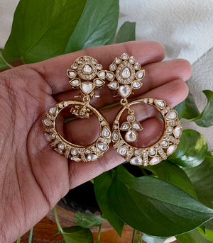 Kayla Moissanite Kundan Chandbali