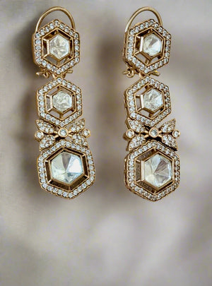 Nidhi Moissanite Kundan Set with Earrings