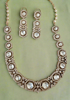 Nidhi Moissanite Kundan Set with Earrings