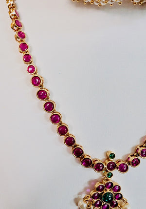 Abogi Antique Kemp Necklace Set with Jimiki/Jhumkis