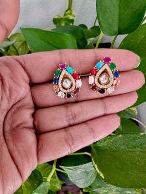 Ankita Multicolor Pendant Set with Studs