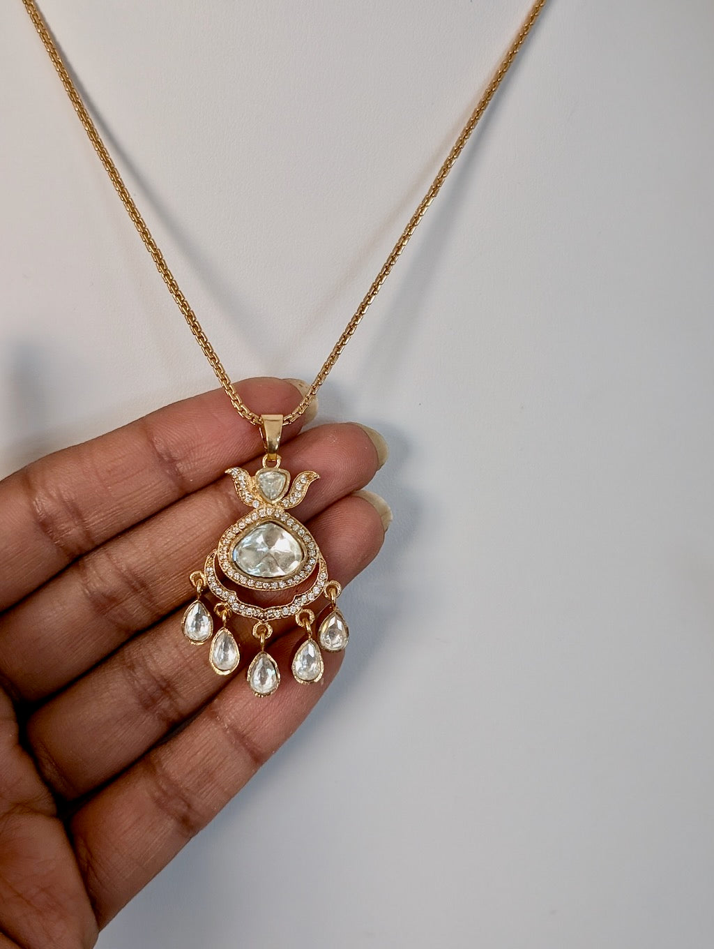 Michelle Moissanite Pendant Set with Studs