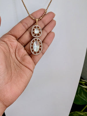 Zarina Moissanite Pendant Set with Studs