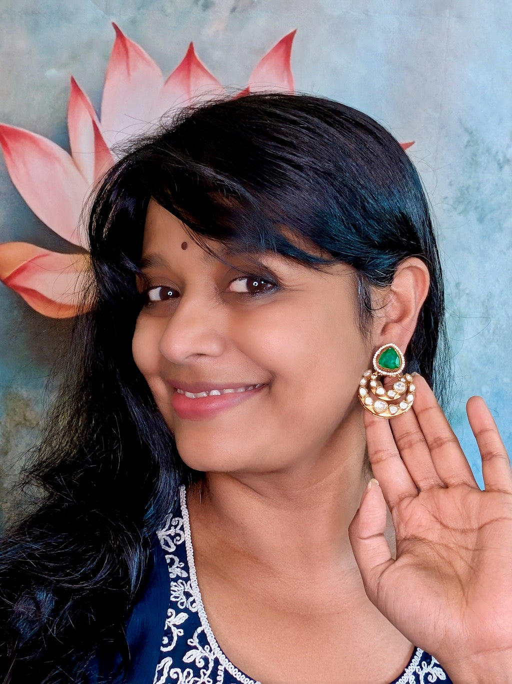 Roohani Moissanite Chandbali