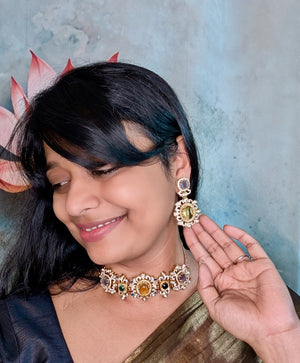 Heera Panna Sabya Inspired Choker with Earrings