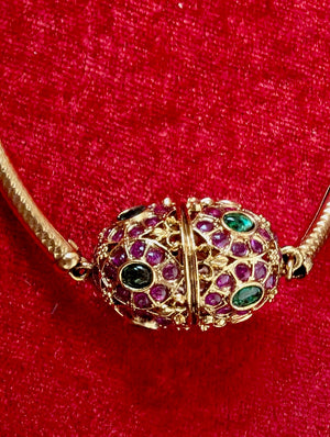 Rajam Kemp Hasli Set with Earrings