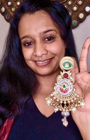 Sneha Fusion Ghungroo Chandbali