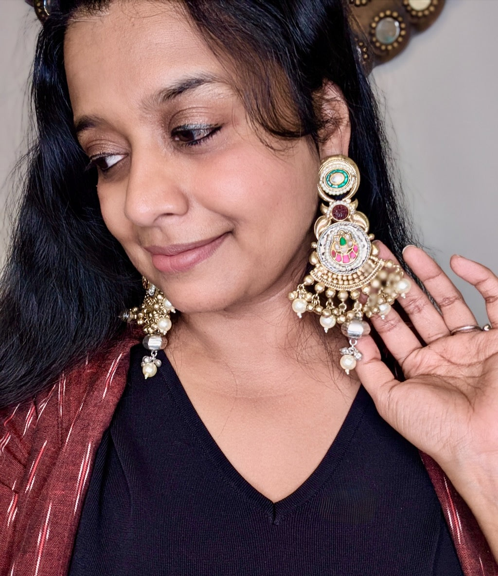 Sneha Fusion Ghungroo Chandbali