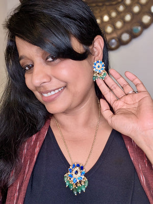Anisa Jadau Kundan Pendant Set