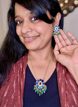 Anisa Jadau Kundan Pendant Set
