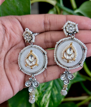 Zoyna SLA Dual Tone Pendant with Earrings
