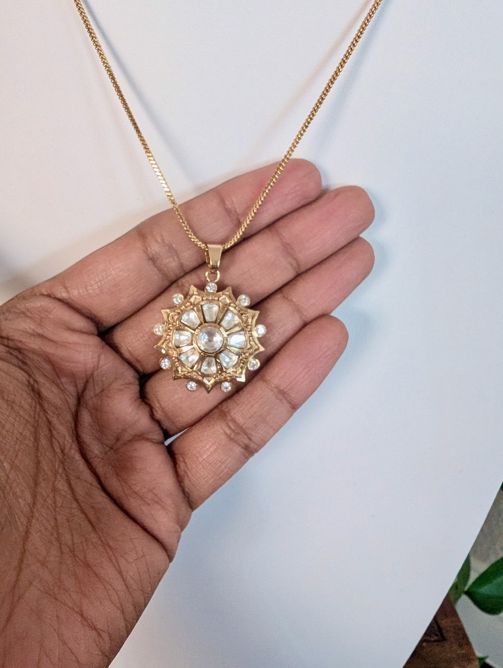 Anisha Moissanite Pendant with Earrings