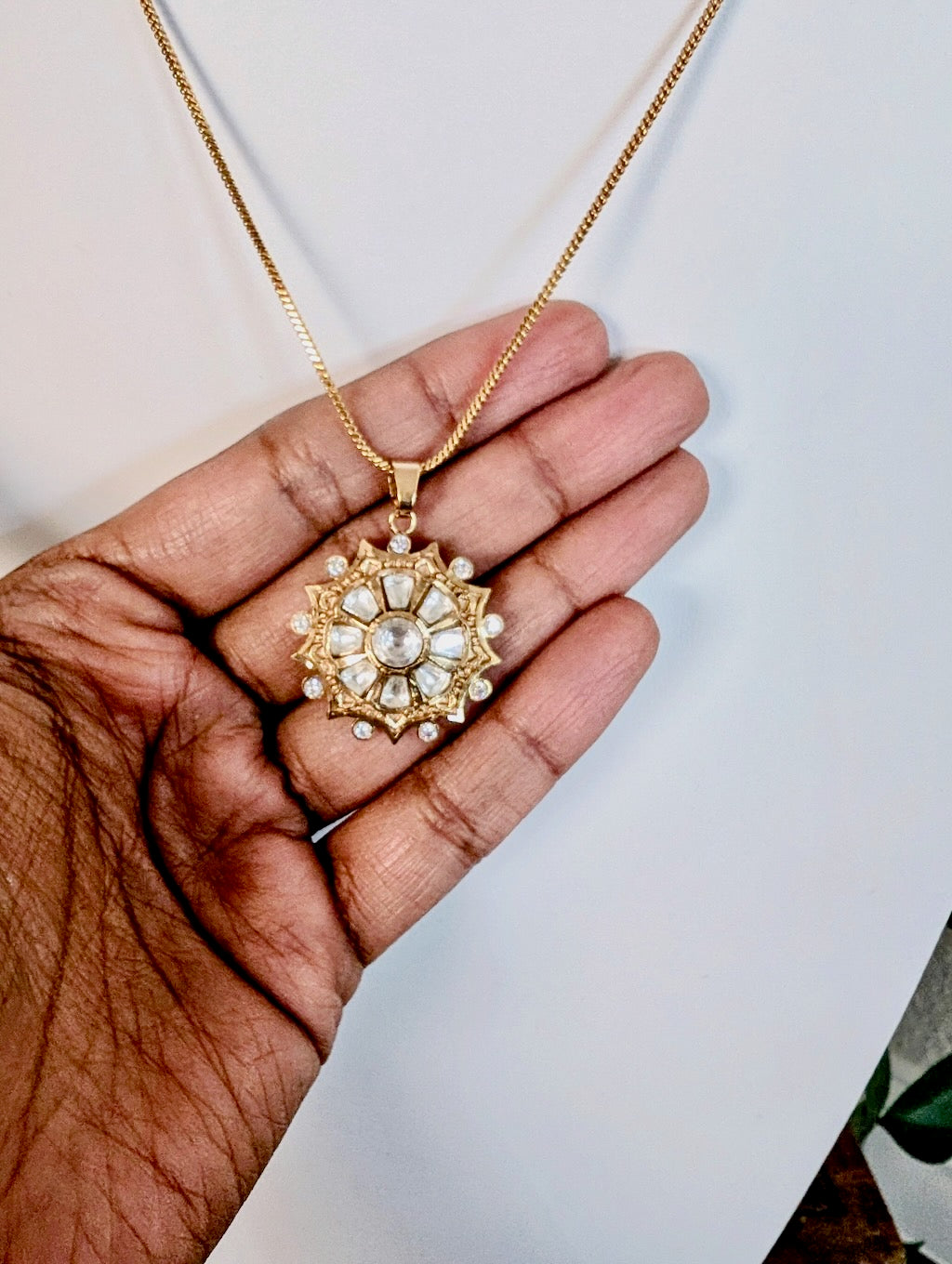 Anisha Moissanite Pendant with Earrings