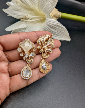 Nala MOP Moissanite Necklace Set with Earrings