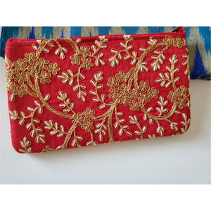 embroidered purse