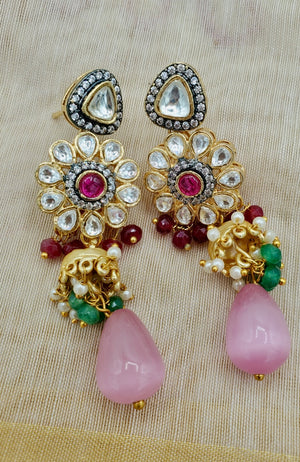 Kajal Gold Plated Kundan Earrings