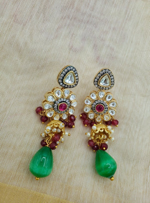 Kajal Gold Plated Kundan Earrings