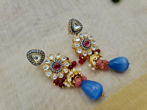 Kajal Gold Plated Kundan Earrings