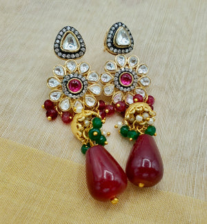 Kajal Gold Plated Kundan Earrings