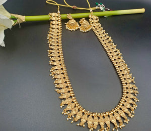 Kalpana Long Necklace Set with Gold Plating