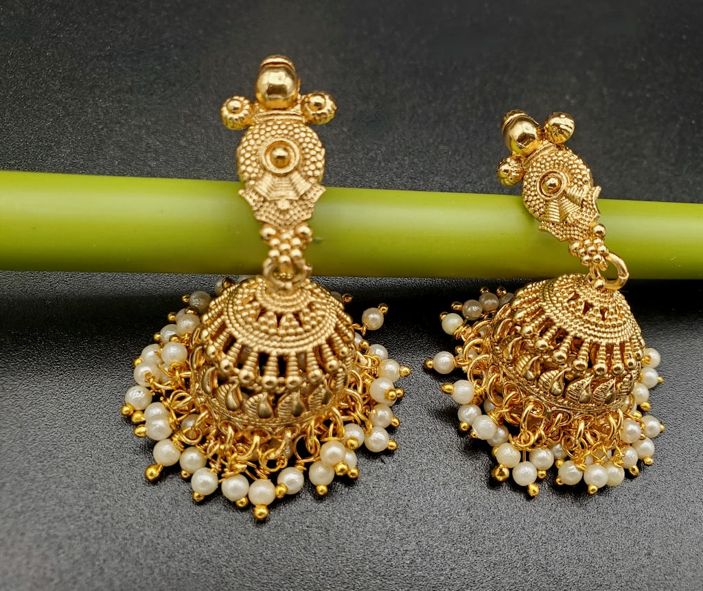 Kalpana Long Necklace Set with Gold Plating