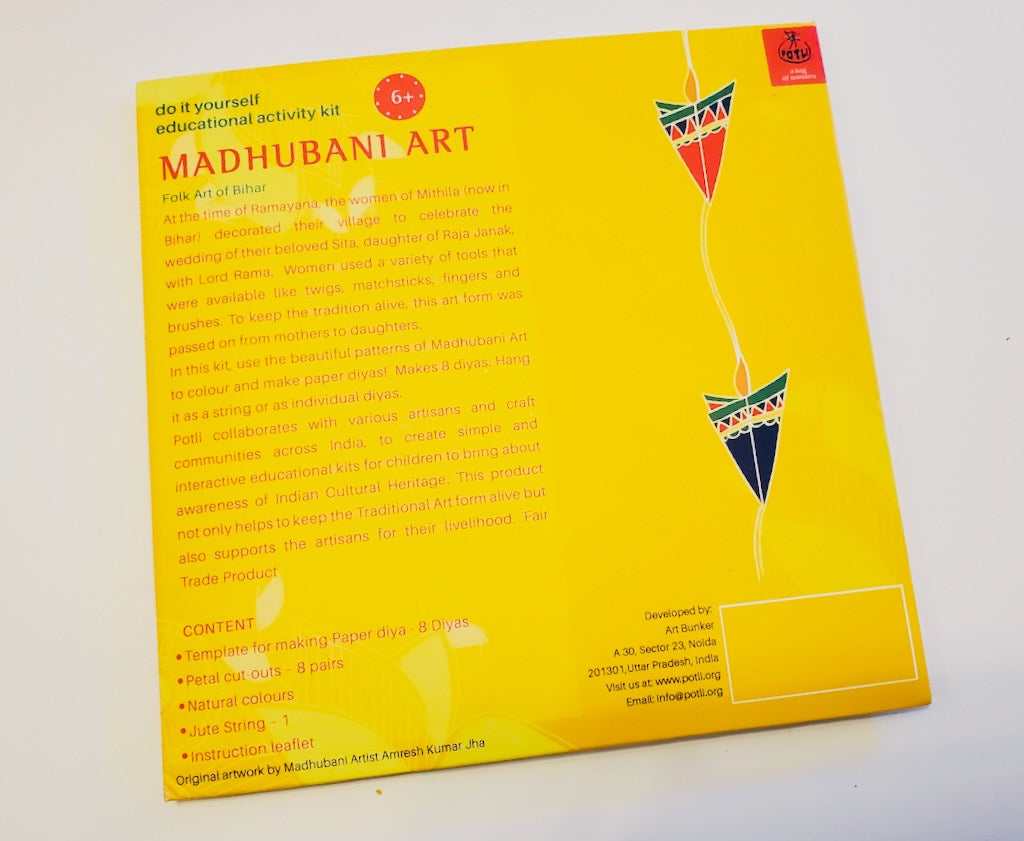 DIY Paper Diya Madhubani Painting kit
