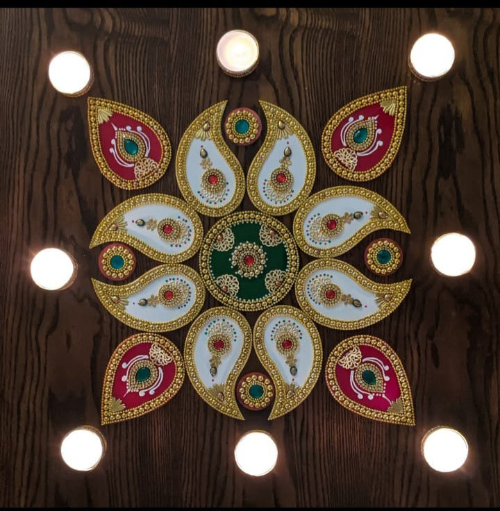 Paisley shape rangoli
