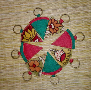 Christmas Ornaments in Kalamkari Fabric