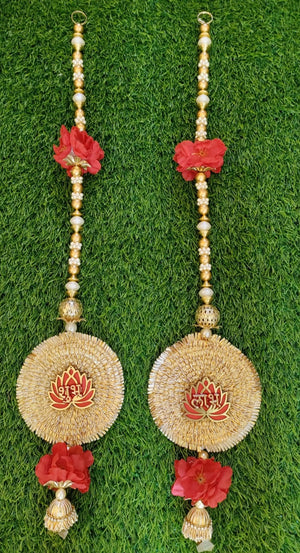 Lotus Shubh Labh Hanging- Diwali Decoration - Indian Wedding Return Gift - Diwali Party Favor