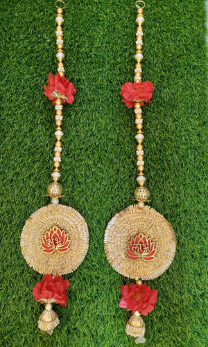 Lotus Shubh Labh Hanging- Diwali Decoration - Indian Wedding Return Gift - Diwali Party Favor