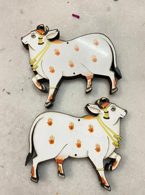 Pichwai MDF Cow Cutout - Pair