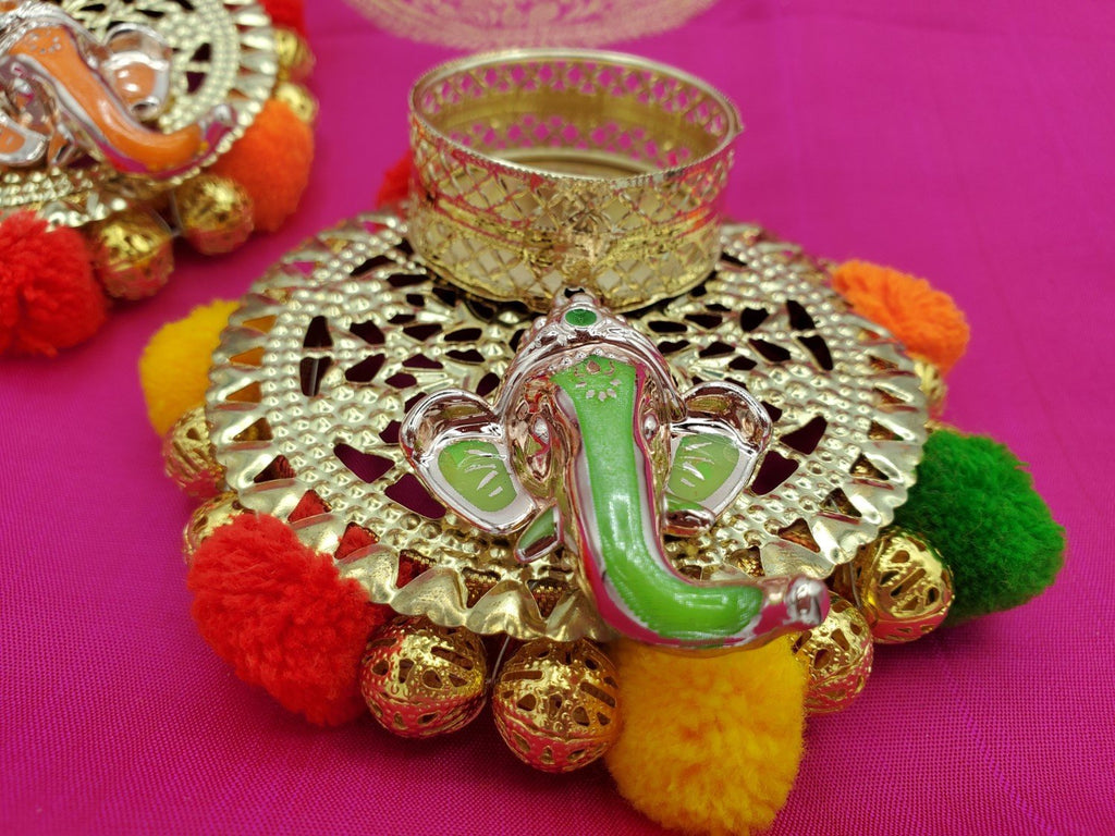 Ganesha Pompom Diya | Indian Return Gift
